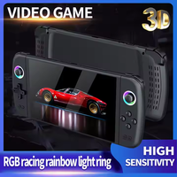 Console de Jeu Portable S M27 avec Écran IPS de 7.0", 64 Go, 20000 Jeux, Lumière RGB et Joystick. Console de Jeu Rétro Portable de Poche