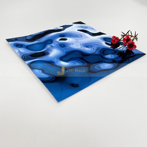 EX035 SS 304 316 3D Miroir Feuille D'ondulation De L'eau Décor Intérieur Couleur Vague En Acier Inoxydable Feuilles Décoratives Pour Mur Plafond Décor - Product Image 3