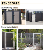 Clôture Composite Extérieure Résistante aux UV, Imperméable, pour Jardin, Surface Décorative Style Maison Anglaise, Grillage WPC à Grain de Bois