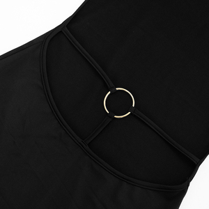 Viviblook D26DS232 Nouvelle Robe Femme Manches Longues Col Semi-Montant Irrégulière Grande Découpe Dos Nu Sexy Mini Robe Moulante Pour Femmes - Product Image 6