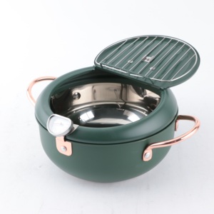 Jingyuantai — casseroles et poêles à frites sarten en acier inoxydable 201/304, OEM/ODM, avec égouttoir d'huile et thermomètre, meilleure vente - Product Image 5
