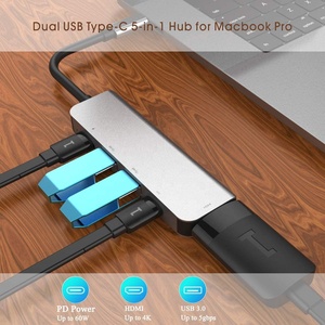 5 trong 1 <span class=keywords><strong>USB</strong></span> C đến 4K HDMI <span class=keywords><strong>HUB</strong></span> với <span class=keywords><strong>USB</strong></span>-C và <span class=keywords><strong>USB</strong></span> <span class=keywords><strong>3</strong></span>.<span class=keywords><strong>0</strong></span> và loại C PD phí cho Macbook Pro và Samsung Galaxy S9 S10 và nhiều hơn nữa - Product Image 2