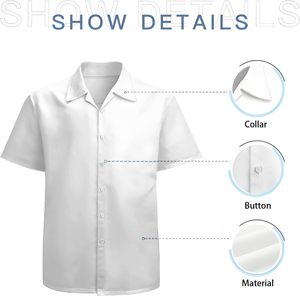 Chemises hawaïennes à perles pour hommes QiErDesign, <span class=keywords><strong>chemise</strong></span> à manches courtes à boutons <span class=keywords><strong>avec</strong></span> motif 3D, <span class=keywords><strong>chemise</strong></span> de plage tropicale pour les vacances, <span class=keywords><strong>chemise</strong></span> Aloha - Product Image 5