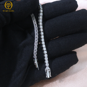 Fine Jewelry 2mm 3mm 4mm 5mm Round Brilliant Cut Lab Diamond Tennis Bracelet <b>Bangle</b> 10k 14k 18k Gold Link Chain <b>for</b> <b>Men</b> Women - Product Image 2
