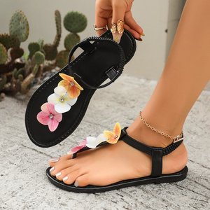 Nuevas <span class=keywords><strong>Chanclas</strong></span> de Playa con Decoración Floral, Modernas y Versátiles, Sandalias de Moda para <span class=keywords><strong>Mujer</strong></span>, Gran Venta - Product Image 6
