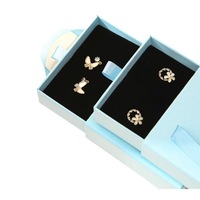 Boîtes d'emballage de bijoux en carton rigide de luxe personnalisées en gros, laminage mat, recyclables pour colliers, boucles d'oreilles, bracelets