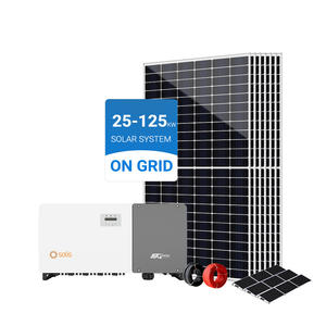 Ad alta efficienza 50kw 80KVA 110KW pannelli fotovoltaici energia solare su rete sistema completo pacchetto completo sistema di sistema solare - Product Image 1