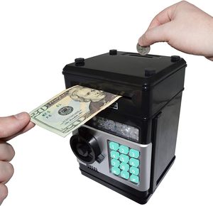 <span class=keywords><strong>Tirelire</strong></span> électronique en plastique EPT pour enfants, coffre-fort numérique pour pièces de monnaie et billets, avec fonction de défilement automatique des billets, lumière et musique - Product Image 3