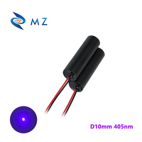 Nouveau module de mise au point haute précision, alignement 10 mm, 405 nm, 35 mW, laser bleu violet, pointeur de positionnement industriel