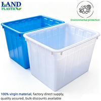 Conteneur alimentaire rectangulaire en plastique HDPE de qualité alimentaire - Léger, étanche, personnalisable, avec roues et valve de drainage pour usage agricole
