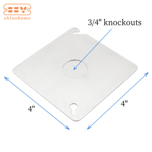 Cubierta de Caja de Conexiones Cuadrada de Acero Galvanizado de Alta Calidad y Durabilidad, Plana con Orificio de 3/4\", Clasificación IP66 - Product Image 2