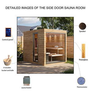 उच्च गुणवत्ता वाले आधुनिक आउटडोर वर्ग लकड़ी के जलने वाले सौना कमरे के लिए गीले भाप समारोह - Product Image 2