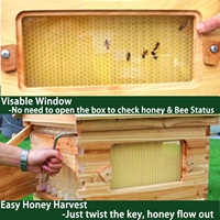 7X Automatischer Kunststoff-Bienenstock mit Bienen-Superbox, Bienenhaus + Halterungsständer, Beinhalterung, unmontiert