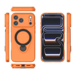 Coque de téléphone antichoc en TPU avec support magnétique et anneau de maintien pour iPhone 17 Air 16 Pro Max, avec support pliable - Product Image 3