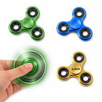 Spinner à main personnalisé avec logo, placage UV, ABS, revêtement métallique brillant, jouet gyroscopique pour adultes et enfants, anti-anxiété