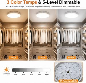 Wireless Rechargeable <b>LED</b> Ceiling <b>Light</b> <b>Motion</b> <b>Sensor</b> Remote Control No Wiring Installation - Product Image 3