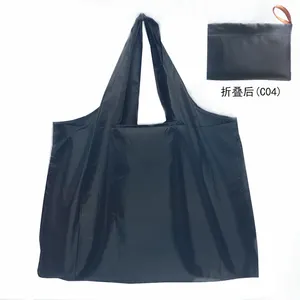 New Foldable Shopping Bag Solid Color Eco Tote Bag Portable Reusable Shopping Grocery Shopper Bag