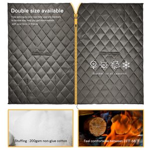 Custom <strong>USB</strong> <strong>Heating</strong> 4in1 Custom Logo Printed Waterproof Portable Lightweight Packable Camping Electric Heated Blankets - Product Image 3