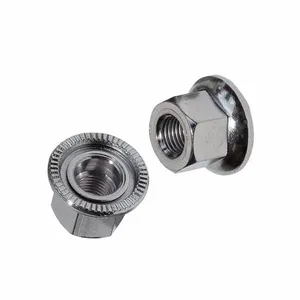 Manufacturing OEM Hardware Fastener Bike Axle Nuts Bicycle Rear Hub Wheel Track Nut Steel Hex Flange Nylon Lock Nut