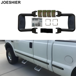 JOESHIER Accessoires de voiture 4x4, marchepieds latéraux, revêtement en poudre noire, aluminium moulé, antidérapant, barre latérale pour pick-up, pédales universelles - Product Image 1