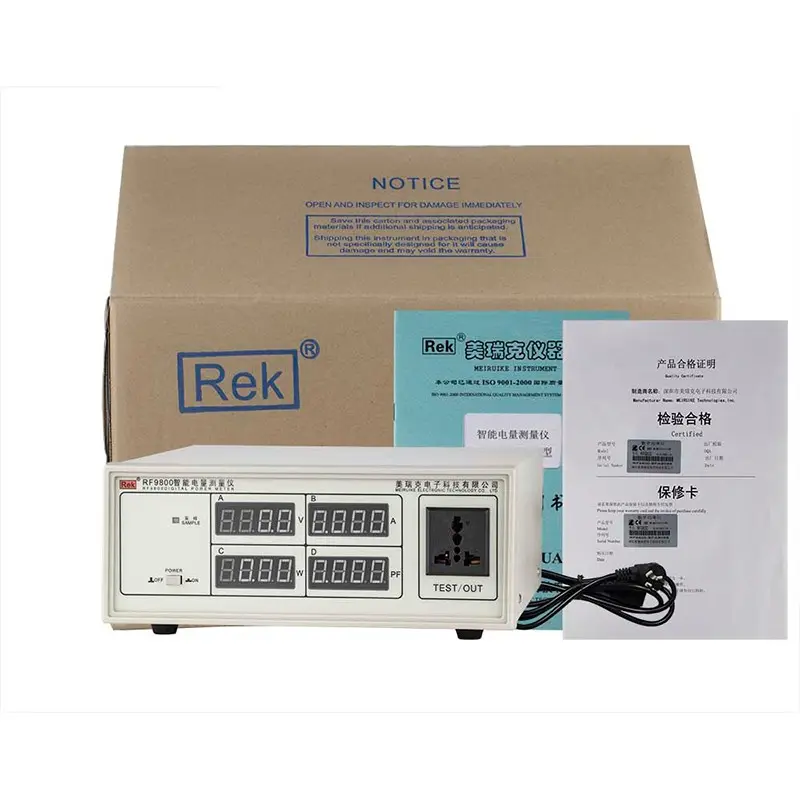 High quality RF9800 digital swr power meter power factor meter Electrical parameter tester 600V 12kVA With auxiliary socket