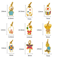 Breloques en émail mignonnes et ludiques sur le thème du voyage, en acier titane anti-allergie, pour enfants et femmes, pendentifs DIY pour passeport, valise, appareil photo, école