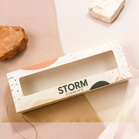 Caja de Embalaje Transparente de Alta Calidad con Ventana, Cartón Blanco para Exhibición de Productos de Belleza, Caja Cosmética