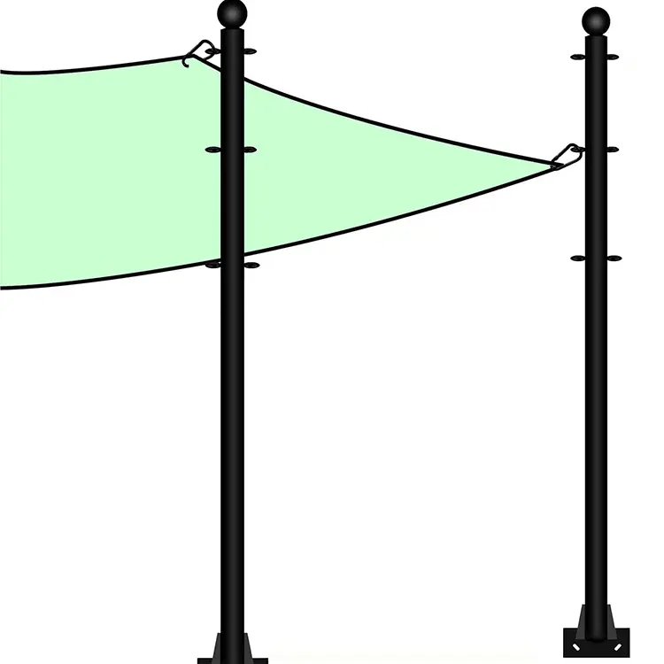 JH-Mech Heavy Duty Outdoor Kit supporto tettoia per esterno ponte Patio giardino giardino 2pack acciaio parasole palo vela