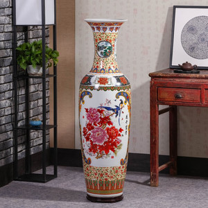 JINGDEZHEN Home Decors Céramique personnalisée chinoise <span class=keywords><strong>Vase</strong></span> à fleurs au sol <span class=keywords><strong>Vase</strong></span> grande taille <span class=keywords><strong>Vase</strong></span> en porcelaine du sol au plafond - Product Image 3