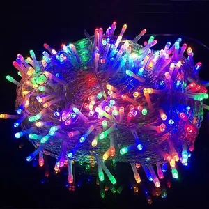 100 Led yılbaşı parti Led ışıkları 110V 220V açık su geçirmez Led dize Diwali ışık ağacı bahçe dekorasyon
