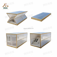 Maison conteneur pliable en acier pour bureau et dortoir de chantier temporaire