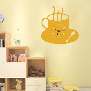 Nhà hiện đại cà phê cup hình dạng tường sáng tạo trang trí nhà đồng hồ cho phòng khách sofa TV nền - Product Image 5