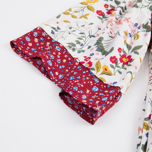 Vêtements de boutique pour enfants en gros, t-shirts décontractés à lacets et imprimés floraux pour adolescentes - Product Image 4