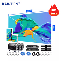 5m X 3m anahtar teslimi komple sistem P2.6 P2.9 P3.91 LED ekran 500mm x 500mm LED Panel zemin kapalı açık LED ekran