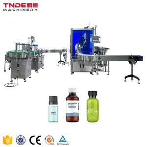 Automatic Fruit Juice Water Bottle Liquid Oil Packing Filling Capping Sealing Machine Made in China