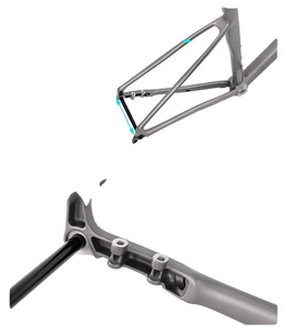 Cadre de vélo de <span class=keywords><strong>route</strong></span> en alliage d'aluminium Zhuite G2 avec fourche avant en fibre de carbone, compatible gravel et cross-country, style <span class=keywords><strong>axe</strong></span> <span class=keywords><strong>traversant</strong></span> - Product Image 2