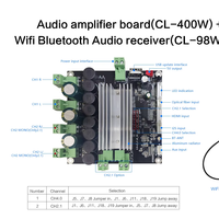 Module d'amplification audio domestique PCBA DSP DAC, module d'alimentation, entrée multi-interface, carte 2.1 canaux classe D pour système audio professionnel