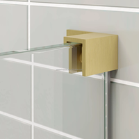 Portes de douche fixes en verre trempé modernes OEM ODM 10 mm sans cadre pour villas et hôtels, cloisons de salle de bain faciles à nettoyer, garantie à vie