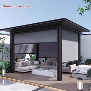 Persianas enrollables eléctricas automáticas a prueba de agua con cremallera, persiana <span class=keywords><strong>enrollable</strong></span> retráctil con Control remoto para exteriores - Product Image 1