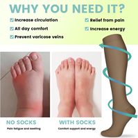 Chaussettes de sport de compression unisexes - Chaussettes élastiques respirantes pour le yoga, le cyclisme et le bureau
