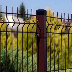 Высокое качество 3d изогнутая сварная проволочная сетка сельскохозяйственная садовая панель ограждение панели уличный 3d декоративный забор