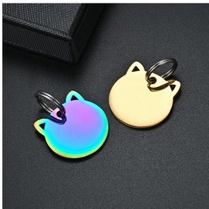 Thép không gỉ rỗng tai tròn mèo đầu thẻ trống thăng hoa kim loại có thể được khắc và tùy chỉnh chống mất Pet ID <span class=keywords><strong>Dog</strong></span> <span class=keywords><strong>Tag</strong></span> - Product Image 3