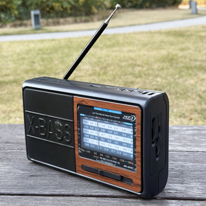 Factory Retro Portable FM AM SW 1-6 Band Radio X Bass <b>Speaker</b> BT MP3 Player Dual Power Rechargeable Dry Cell Powered with Strap - Product Image 4