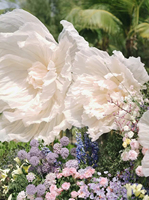 Grande fleur rose clair en soie organza géante pour décoration de mariage/douche de bébé/anniversaire