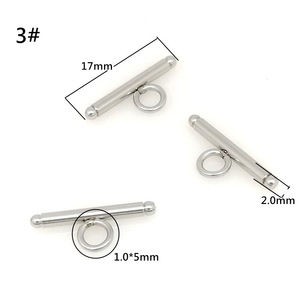 Anno Jewelry Stainless Steel <b>T</b>-<b>Bar</b> Clasps For Bracelet Necklace DIY Jewelry Findings 3mm 4mm 5mm 6mm 8mm 10mm - Product Image 4