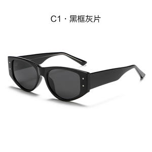 نظارات شمسية مستقطبة مخصصة KG2521 من LBashades من الشركة المصنعة الأصلية لنظارات عين القط نظارات شمسية للنساء نظارات شمسية بيضاوية سوداء - Product Image 4