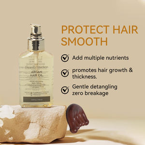 Ensemble <span class=keywords><strong>Huile</strong></span> et Peigne pour Cheveux à l'Argan <span class=keywords><strong>Huile</strong></span> d'Argan Extrait <span class=keywords><strong>de</strong></span> <span class=keywords><strong>Lin</strong></span> Beauté Shirley - Product Image 3