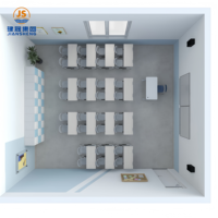 Meubles scolaires modernes Jiansheng, bureaux et chaises pour étudiants, réglables en hauteur, ensemble de bureaux et chaises doubles pour salle de classe, bois durable