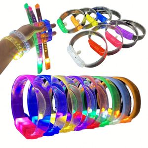 Custom Logo Multi Color Flashing Luminous Pvc Battery Operated Night Running Concert <b>Bar</b> Party <b>Led</b> <b>Light</b> up Bracelet - Product Image 1