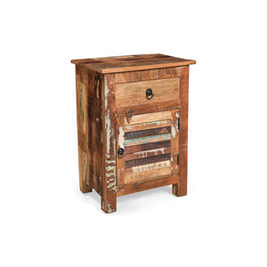Table d'appoint en bois antique avec tiroir Meubles de maison - Product Image 1